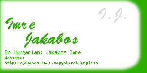 imre jakabos business card